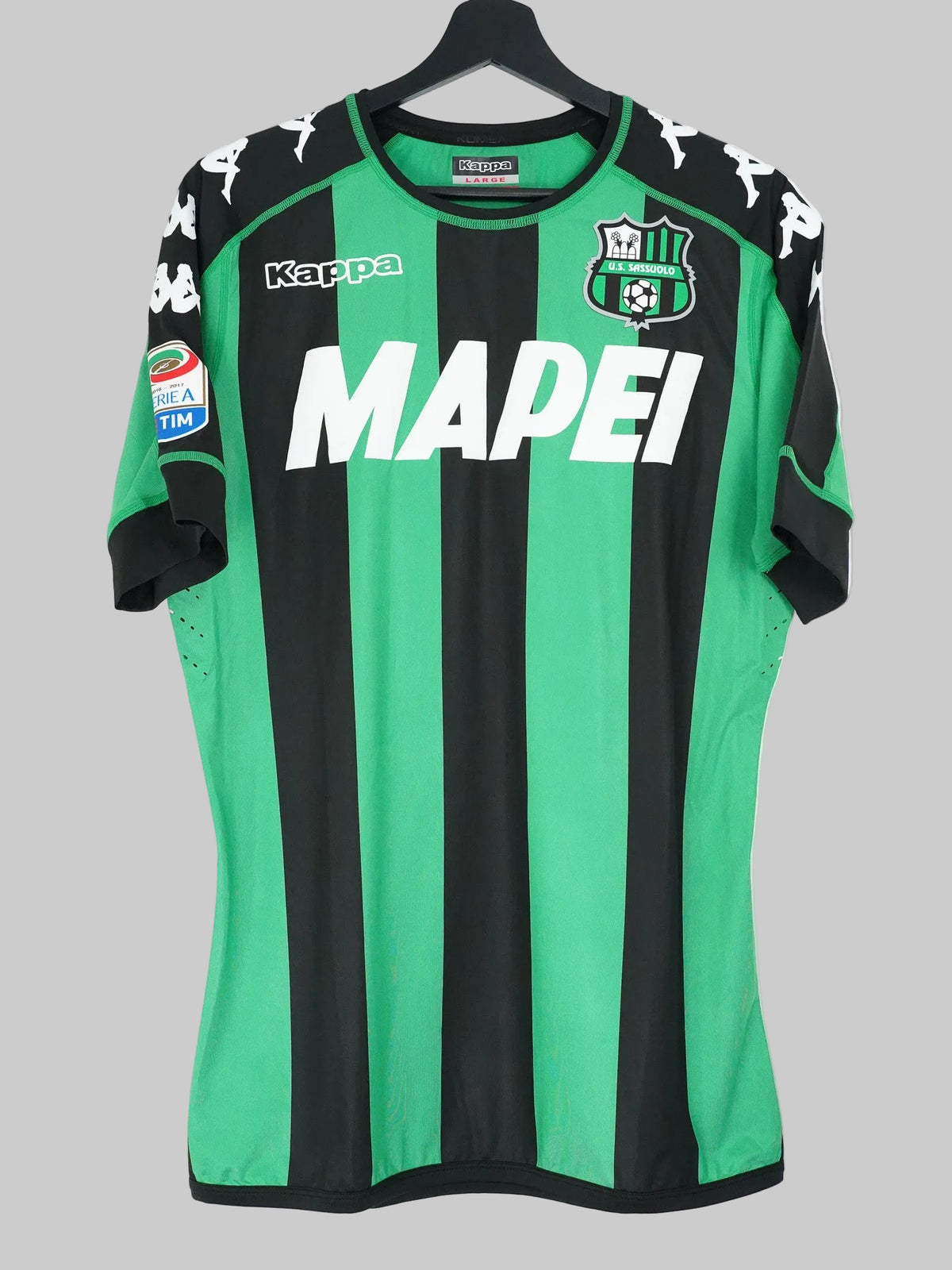 Sassuolo 2016/17 Matchworn & handsigniertes Heimtrikot - Magnanelli #4 (L)