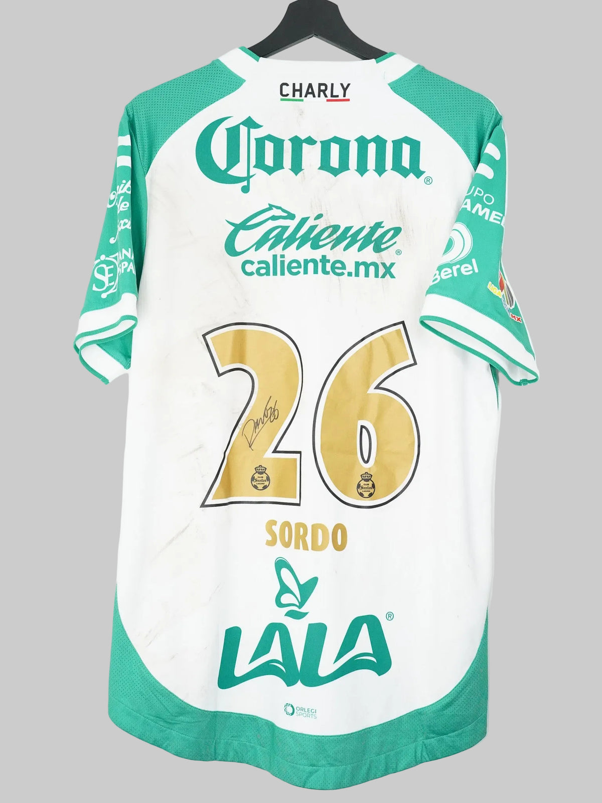 Santos Laguna 2025/26 Matchworn Home Shirt - Sordo #26 (M)