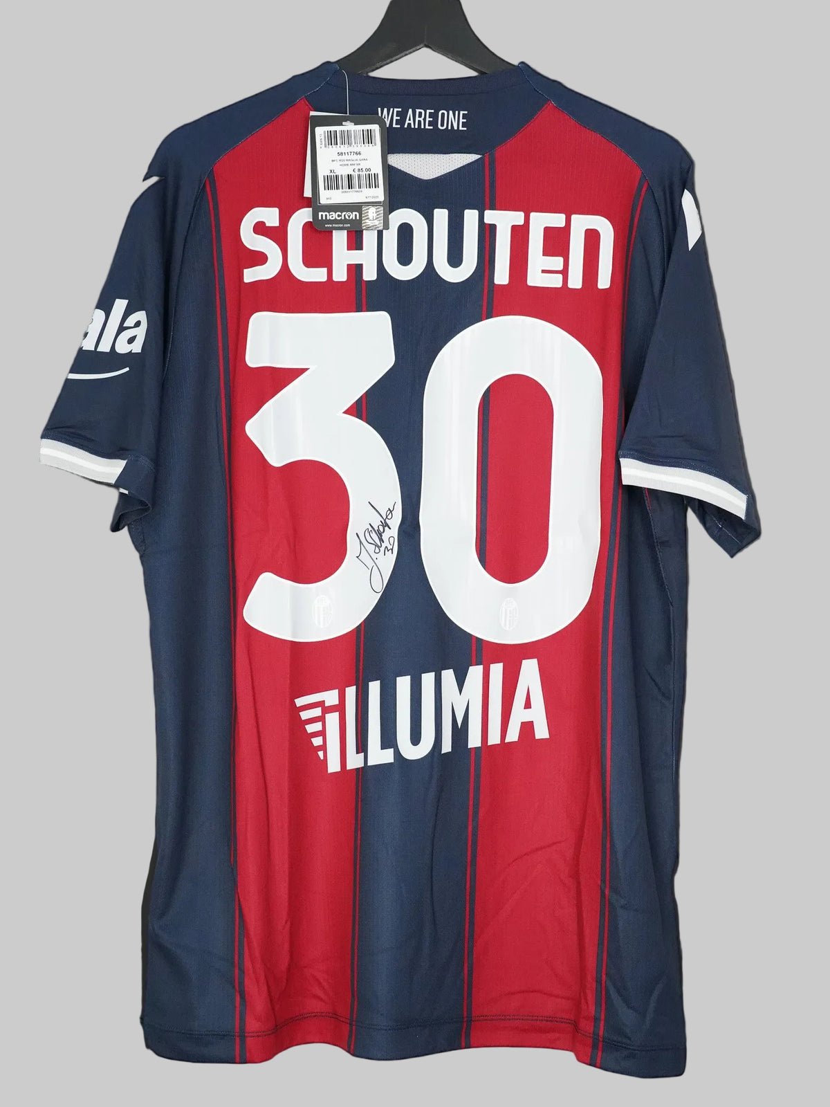 Bologna 2020/21 Signed Home Shirt - Schouten #30 (XL)