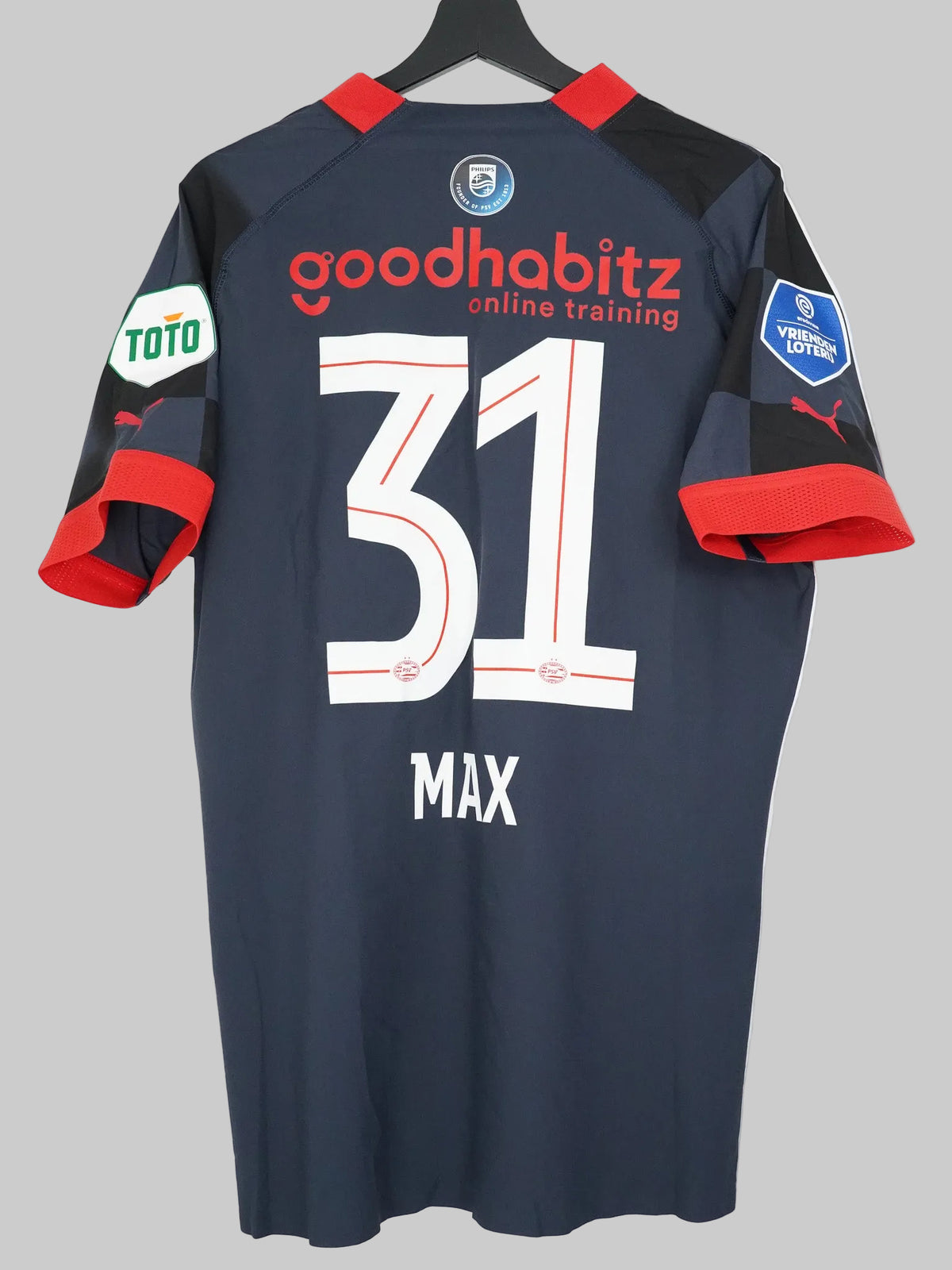 PSV 2022/23 Match Issue Away Shirt - Max #31 (L)