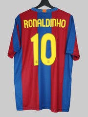 Camiseta FC Barcelona 2007/08 Local - Ronaldinho #10 (L)