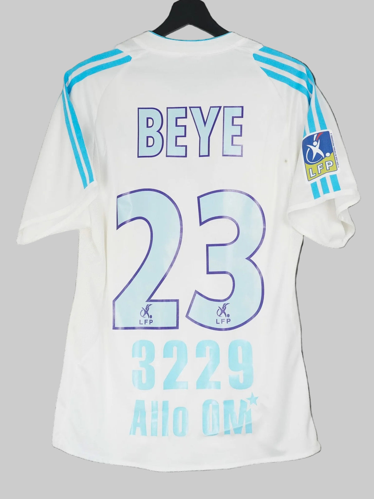 Olympique Marseille 2003/04 Matchworn Home Shirt - Beye #23 (L)